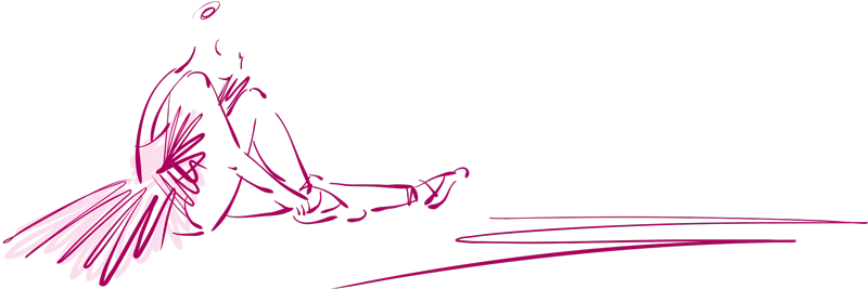 Danseuse classique assise